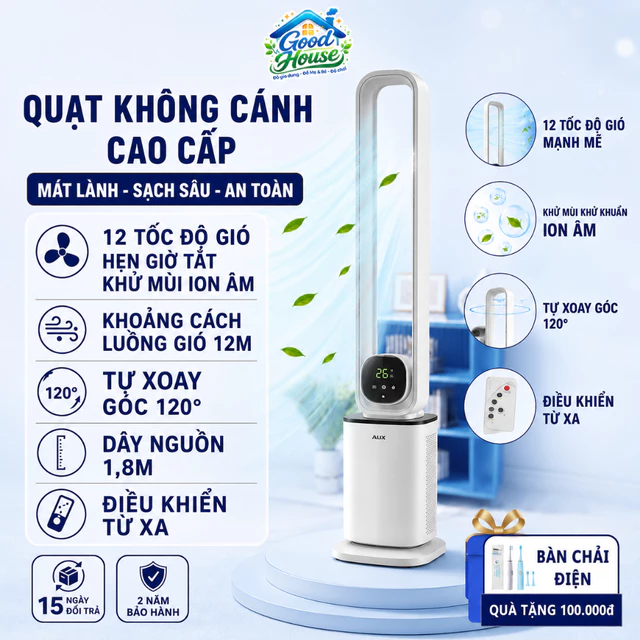 💥QUẠT KHÔNG CÁNH LỌC KHÔNG KHÍ💥Model mới nhất, hiện đại nhất. Quạt lọc không khí, nhiều cấp gió, điều khiển từ xa