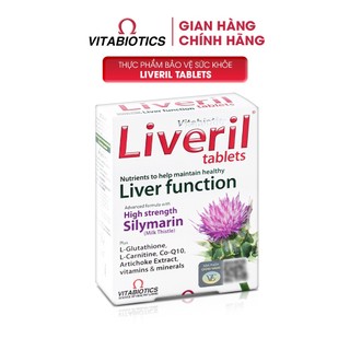 Thực Phẩm Bảo Vệ Sức Khoẻ LIVERIL TABLETS Hỗ Trợ Giải Độc Gan Hộp 30 Viên Vitabiotics