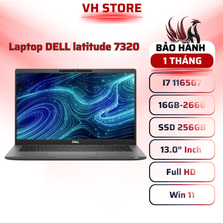 Laptop Dell Latitude 7320 Core i7-1165G7 | RAM 16GB | SSD 256GB | Màn Hình 13.3 Inch FHD | VH STORE