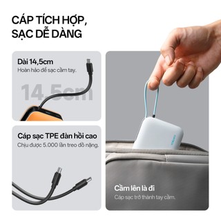 CUKTECH CP25 Sạc Di Động 2C1A Kèm Cáp | Sạc Nhanh 55W Max | Dung Lượng 20.000mAh | Bảo Hành 18 Tháng PB200N