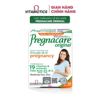Thực Phẩm Bảo Vệ Sức Khỏe PREGNACARE ORIGINAL Bổ Sung Vitamin & Khoáng Chất Hộp 30 Viên Vitabiotics