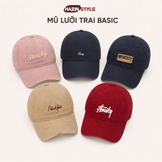 Nón Kết HAZIN KIDS Form Cứng & Form Mềm, Chất Kaki Cao Cấp, Thêu Chữ Cá Tính, Mũ Unisex