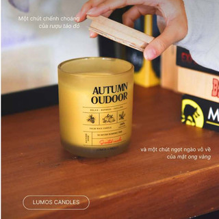 Nến thơm phòng quà tặng cao cấp Autumn Outdoor hương ngọt ngào tặng kèm túi và thiệp
