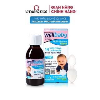Thực Phẩm Bảo Vệ Sức Khỏe WELLBABY Multi-Vitamin Liquid Hỗ Trợ Tăng Cường Sức Khỏe Và Đề Kháng 150ml Vitabiotics