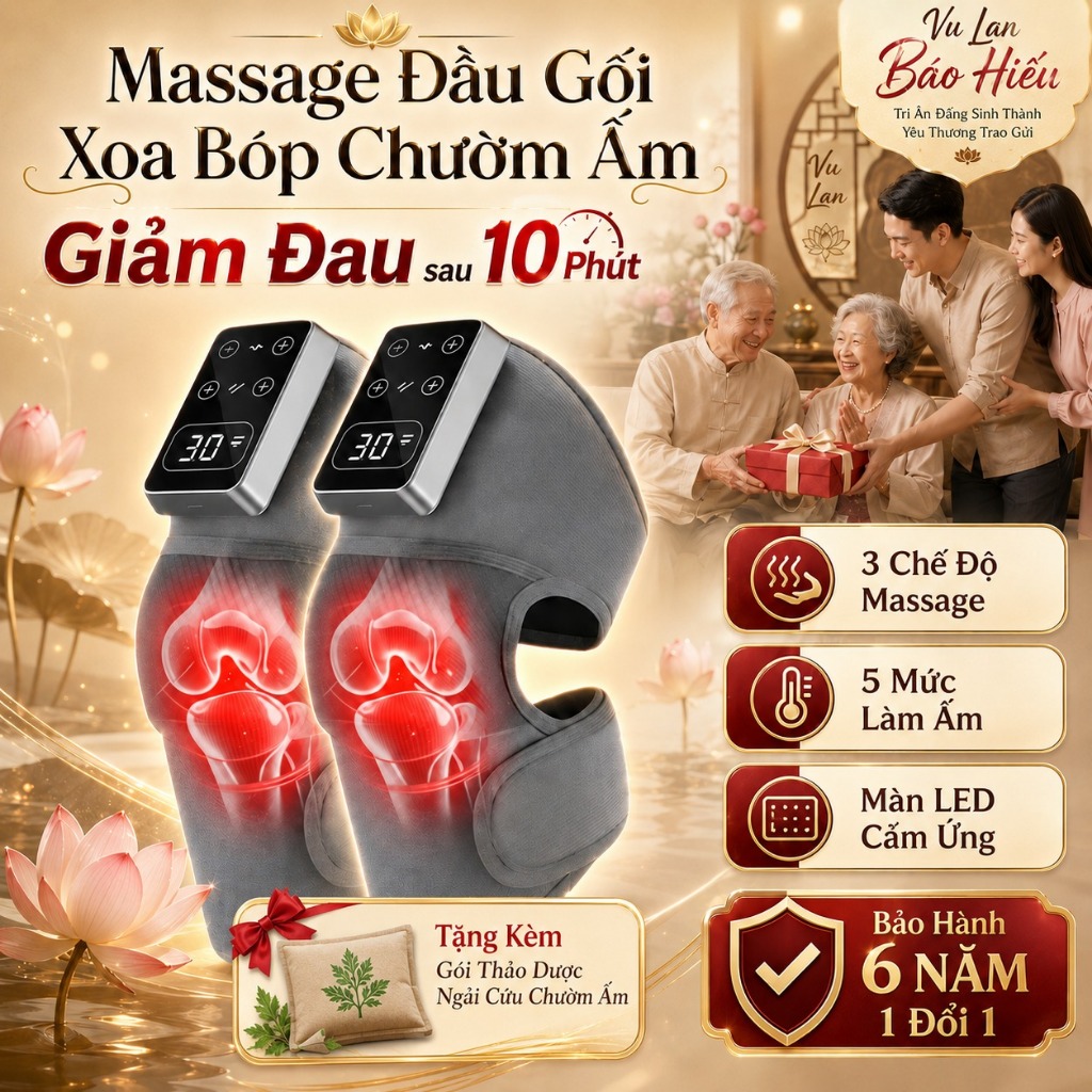 Máy Massage Đầu Gối Z319 Chườm Nóng Hồng Ngoại Trị Liệu Xương Khớp Giảm Nhức Mỏi Hiệu Quả Ngủ Ngon