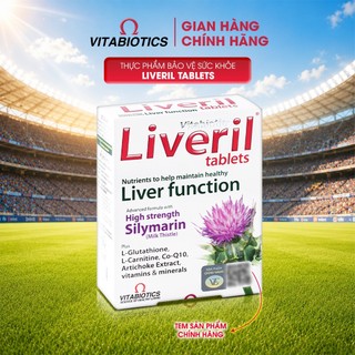 Thực Phẩm Bảo Vệ Sức Khoẻ LIVERIL TABLETS Hỗ Trợ Giải Độc Gan Hộp 30 Viên Vitabiotics