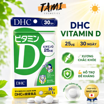 Viên uống bổ sung Vitamin D DHC Nhật Bản thực phẩm chức năng hấp thụ canxi gói 30 ngày
