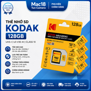 Thẻ Nhớ Kodak microSDXC 32GB/128GB UHS-I U3 V30 A1 Class 10 Kèm Adapter Chính Hãng | Mac18 - Tun Camera