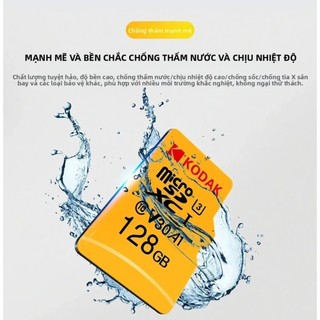 Thẻ Nhớ Kodak microSDXC 32GB/128GB UHS-I U3 V30 A1 Class 10 Kèm Adapter Chính Hãng | Mac18 - Tun Camera