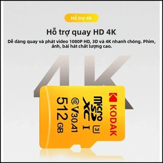 Thẻ Nhớ Kodak microSDXC 32GB/128GB UHS-I U3 V30 A1 Class 10 Kèm Adapter Chính Hãng | Mac18 - Tun Camera
