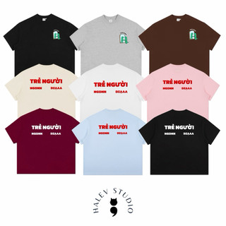 [TRẺ NGƯỜI NGON ZẠA] Áo thun Boxy Halev Brand chất cotton Premium Unisex nam nữ
