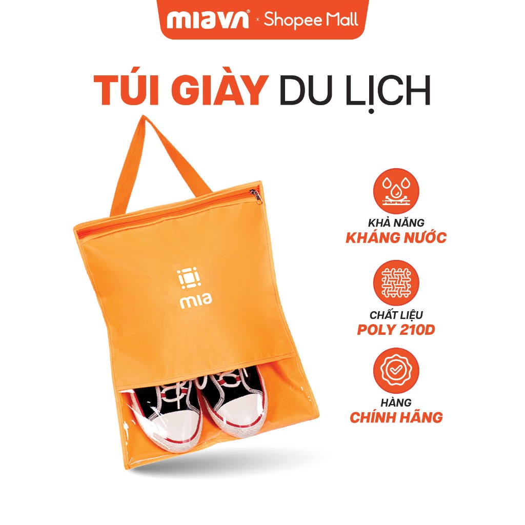 Túi Đựng Đa Năng Mia Pack-it shoes bag II S Orange – Quai xách tiện dụng du lịch đa năng, Hàng cao cấp chính hãng