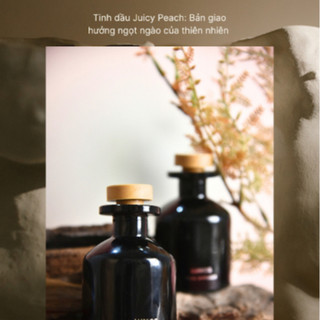 Tinh Dầu Thơm Phòng Hương Hoa Dễ Chịu 80ml Juicy Peach & Field Tặng Kèm Que Mây Khuếch Tán