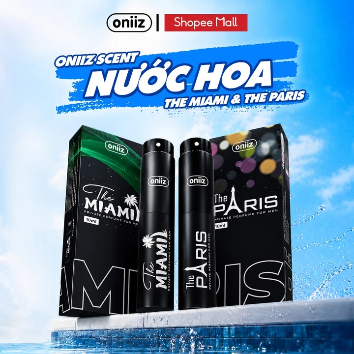Oniiz Scent - Nước hoa nam giới THE PARIS & THE MIAMI - Chai xịt 10ml