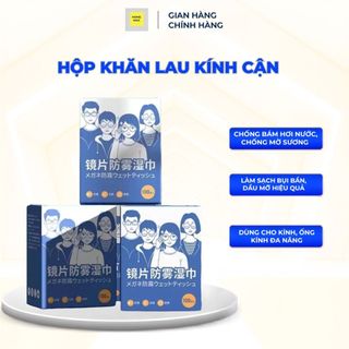 Khăn Lau Kính Cận Home Max, Chống Bám Hơi Nước, Chống Mờ Sương Chống Nhờn, Hộp 100 Tờ