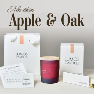 Nến Thơm Quà Tặng Cao Cấp Apple Oak Hương Gỗ Sang Trọng [Kèm Túi Thiệp] 6.0oz Cho Phòng Vừa Và Nhỏ