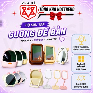 Gương Treo Tường, Gương Để Bàn VUASI Vô Cùng Đáng Yêu Có Chân Đỡ Để Bàn Decor Siêu Xinh