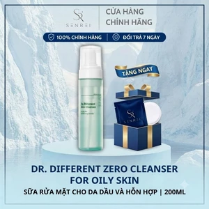Sữa Rửa Mặt Cho Da Dầu Mụn Dr.Different Zero Cleanser Làm Sạch Sâu Kiềm Dầu 200ml Hàng Công Ty