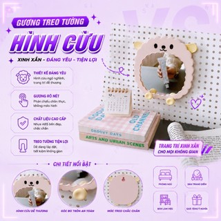 Gương Treo Tường, Gương Để Bàn VUASI Vô Cùng Đáng Yêu Có Chân Đỡ Để Bàn Decor Siêu Xinh