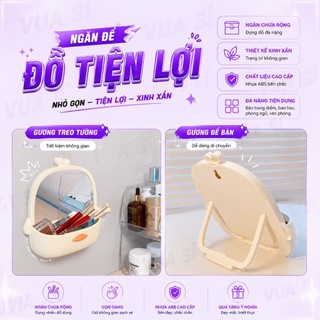 Gương Treo Tường, Gương Để Bàn VUASI Vô Cùng Đáng Yêu Có Chân Đỡ Để Bàn Decor Siêu Xinh