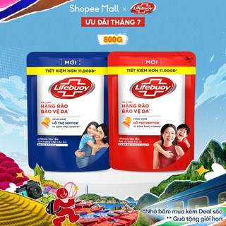 Sữa Tắm Lifebuoy Sạch Khuẩn Bảo Vệ Khỏi 99.9% Vi Khuẩn Chứa Ion Bạc+ Hỗ Trợ Cùng Đề Kháng Da Tự Nhiên 800G