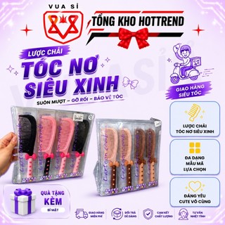 Lược Chải Tóc VUASI Tay Cầm Gắn Nơ Tiểu Thơ Xinh Xắn Dễ Thương Chống Tĩnh Điện