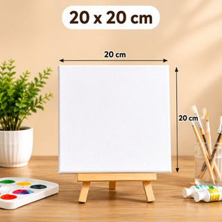 Khung vẽ canvas trắng, vải dày căng sẵn nhiều kích thước 20x20, 20x30, 30x40 cm, khung canvas dùng vẽ tranh tiện lợi