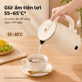 OOKAS Bình đun siêu tốc 2.4L, Thiết Kế Cao Cấp Sôi Nhanh Tiết Kiệm Điện