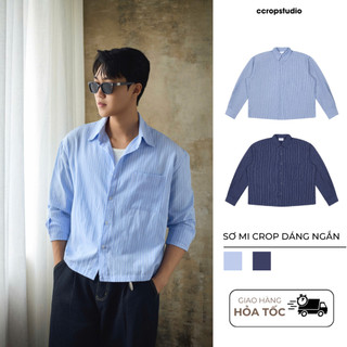 [DEAL MỞ BÁN] Áo Sơ Mi Dài Tay Crop Dáng Ngắn Vải Cotton Clean Fit - Cropped Cotton Shirts - CCROPSTUDIO