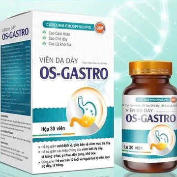 Viên uống dạ dày OS-GASTRO - giúp giảm acid dịch vị, bảo vệ niêm mạc dạ dày, hết trào ngược, đầy bụng, ợ hơi, ợ chua