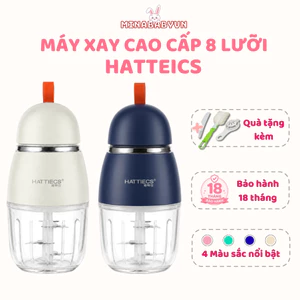 Máy Xay Ăn Dặm HATTIECS 8 lưỡi xay nhuyễn thực phẩm cho bé ăn dặm dung tích 0,3L