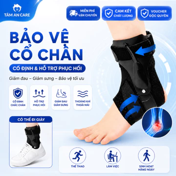 Đai Nẹp Cố Định Cổ Chân Mắt Cá Chân Cao Cấp - Nẹp Chân Chống Lật Sơ Mi, Hỗ Trợ Phục Hồi Bong Gân, Trật Khớp Thoáng Khí