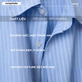 [DEAL MỞ BÁN] Áo Sơ Mi Dài Tay Crop Dáng Ngắn Vải Cotton Clean Fit - Cropped Cotton Shirts - CCROPSTUDIO