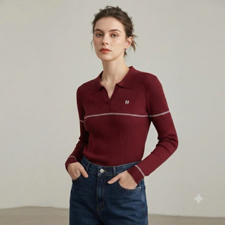 Áo len polo cổ đức