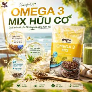 Hỗn hợp Omega 3 hữu cơ Dragon Superfoods Organic Omega 3 Mix 200g