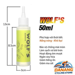 Dầu Nhớt Tra Sên Xích Líp Xe Đạp WOLF'S 50ml – Dầu Bôi Trơn Sên, Líp, Chống Rỉ Sét, Bảo Dưỡng Xe Đạp