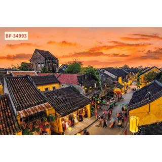 Tranh dán tường Việt Nam 3D HỘI AN thơ mộng, yên bình