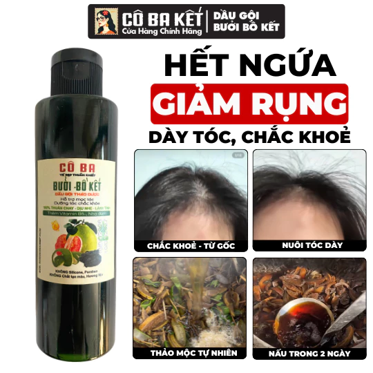 [ Mini Size 100g ] Dầu gội Dầu xả thảo dược Bưởi Bồ Kết Cô ba Kết