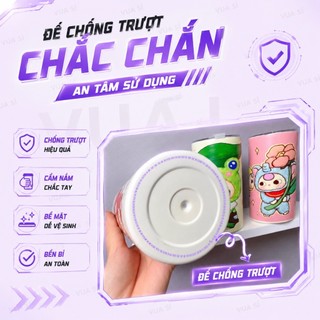 Bình Nước Giữ Nhiệt Hoạt Hình VUASI Dễ Thương 500ML Thép Không Gỉ - Có Ống Hút INOX
