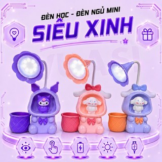 Đèn Ngủ , Đèn Học Hoạt Hình Mini VUASI, Đèn Để Bàn Hình Siêu Đáng Yêu Dễ Thương Cho Bé