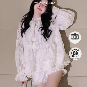 Set babydoll ren trắng- Hàng thiết kế- màu Trắng- TYCLOTHING