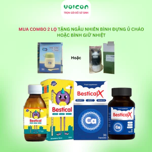Combo 2 chai - Canxi Sinh Học Bestical Cho Bé Từ 4 Tháng & Bestical X Giúp Xương Răng Khỏe