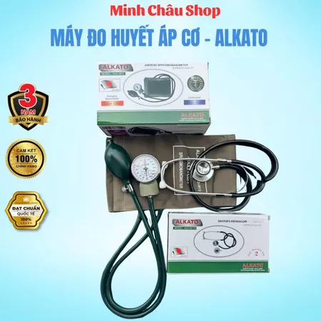 Máy Đo Huyết Áp Cơ Alkato Chính Hãng Kèm Ống Nghe 2 Mặt - Chuẩn Y Tế Cho Bác Sĩ, Y Tá, Sinh Viên Y