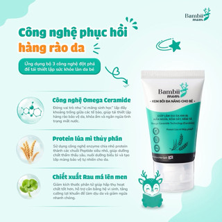 Combo 02 Hộp Kem bôi đa năng BambiiMom 30g - Dưỡng ẩm, chăm sóc da cho bé bị hăm tã, rôm sảy, mẩn ngứa, mụn sữa