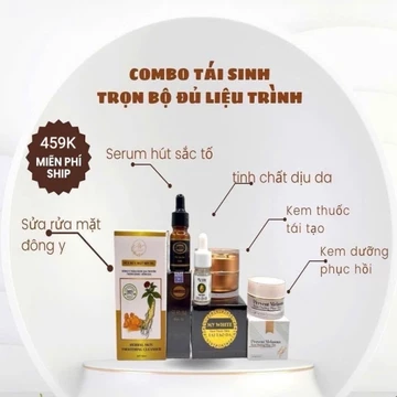 Combo 5 món Kem tái tạo da loại bỏ mụn nám tàn nhang, nâng tông da, kem dưỡng phục hồi (Đủ liệu trình)
