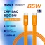 Cáp Sạc Nhanh USB C to C 65W PD, Dây Sạc Type C Bọc Dù Siêu Bền 1M Cho Laptop, iPhone 15/16, Samsung, iPad