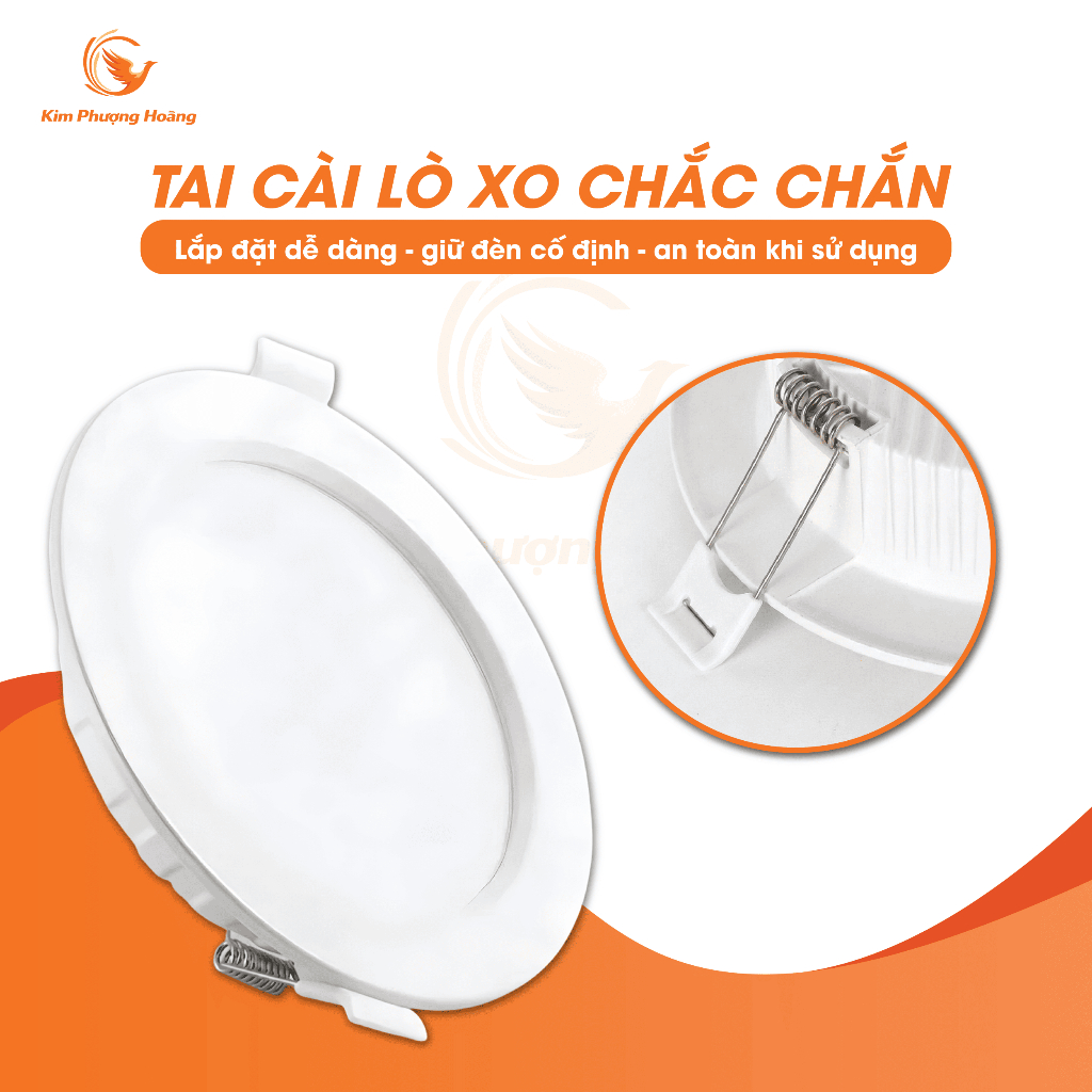 Đèn LED Âm Trần Không Viền Nguồn Liền| Đèn Led Downlight 5W 9W 12W Phi 90-110 BH 2 Năm