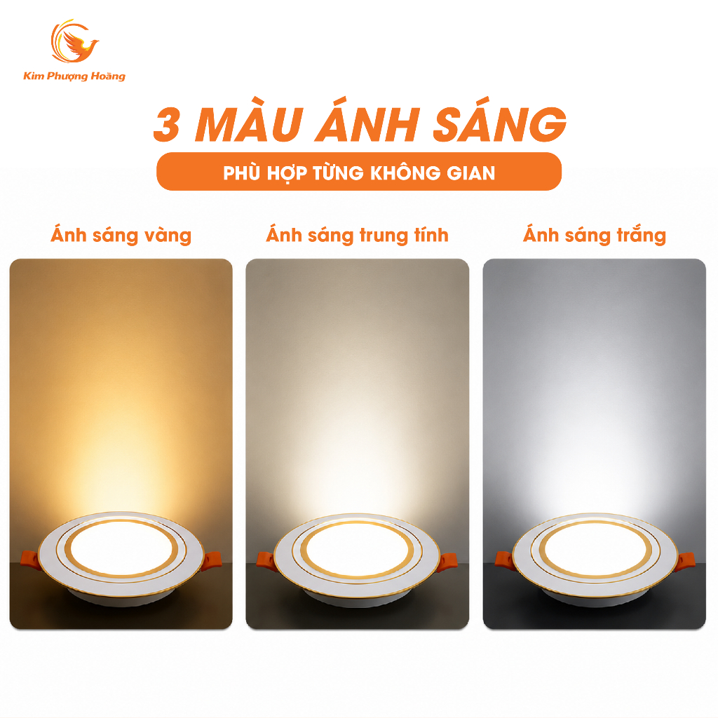 Đèn Led Âm Trần (Nguồn Liền) Đế Gang Đúc 5W 7W 9W Phi 90| Đèn Mắt Trâu Trần Thạch cao BH 2 Năm