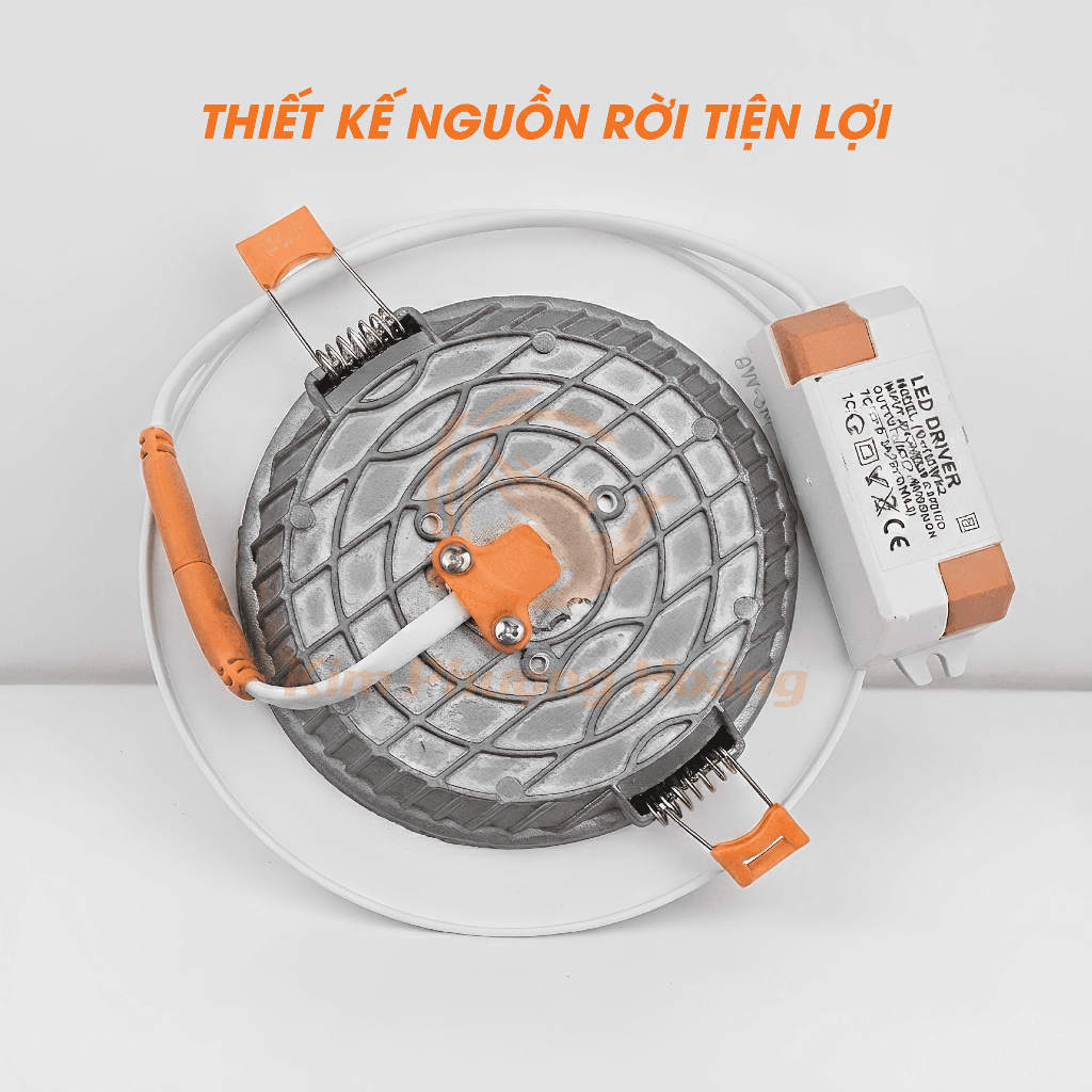 Đèn Led Âm Trần Nguồn Rời Đế Gang Đúc 7W 9W 12W| Đèn Mắt Trâu Trần Thạch Cao BH 2 Năm
