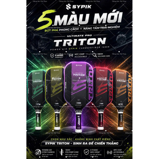 [TShop Pickleball] Vợt Sypik Triton 5 Ultimate Pro Màu Mới CHÍNH HÃNG công ty kiểm soát tốt toàn năng(Kèm quấn cán)